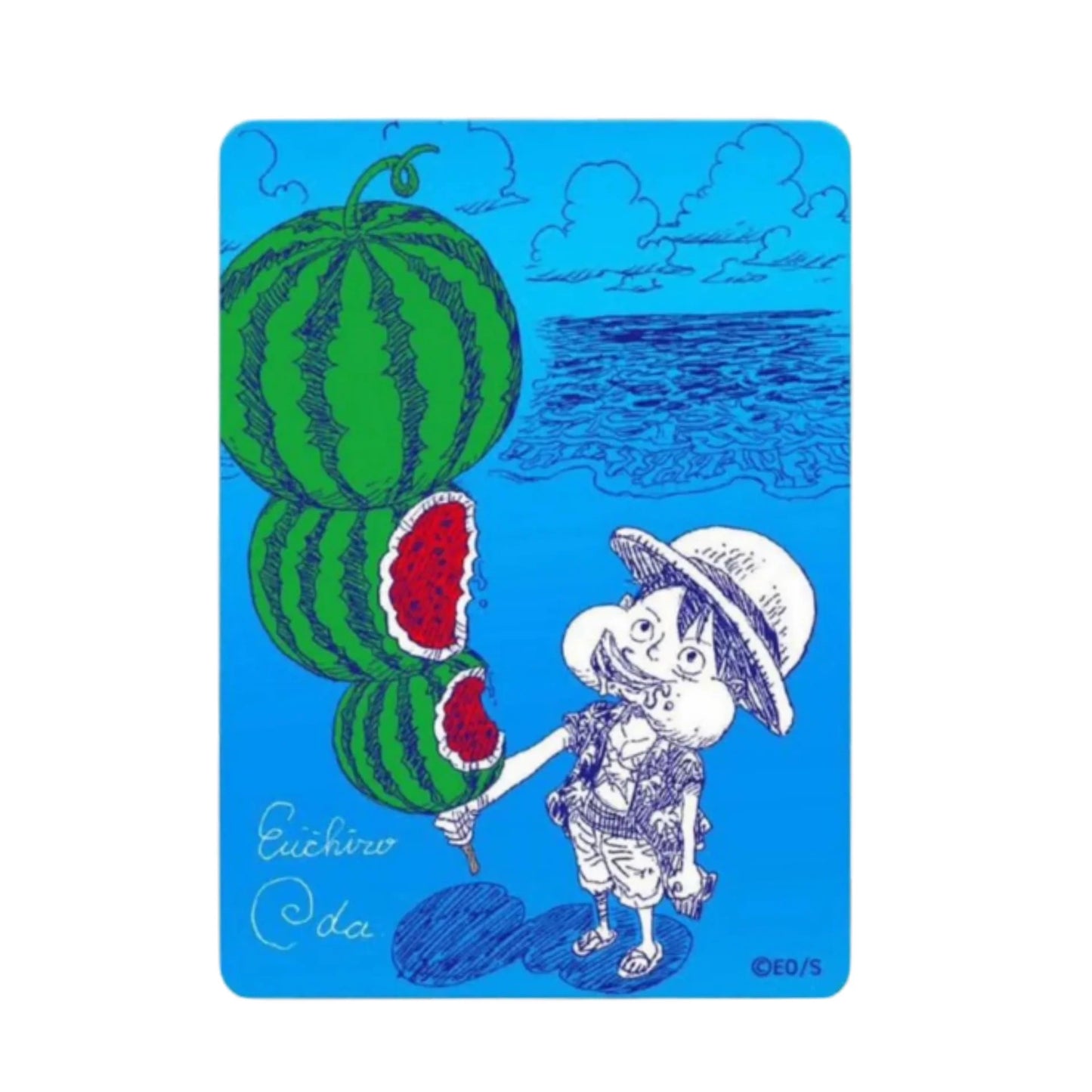 ONE PIECE Metakira Card Luffy Watermelon NatsuComi Promo